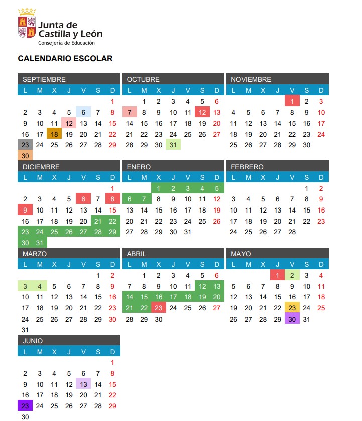 Calendario escolar 24-25